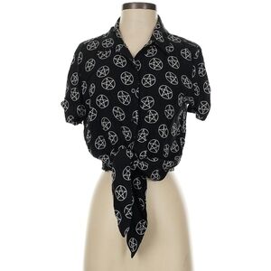 Spencer's M Pentagram Tie Front Blouse